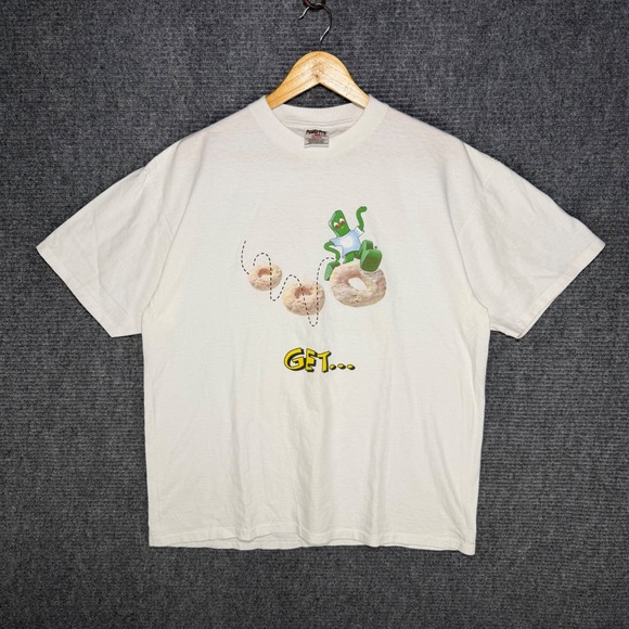 Oneita Other - Vintage PowerPro Oneita Gumby Get Frosted Cereal White Graphic T-Shirt XL